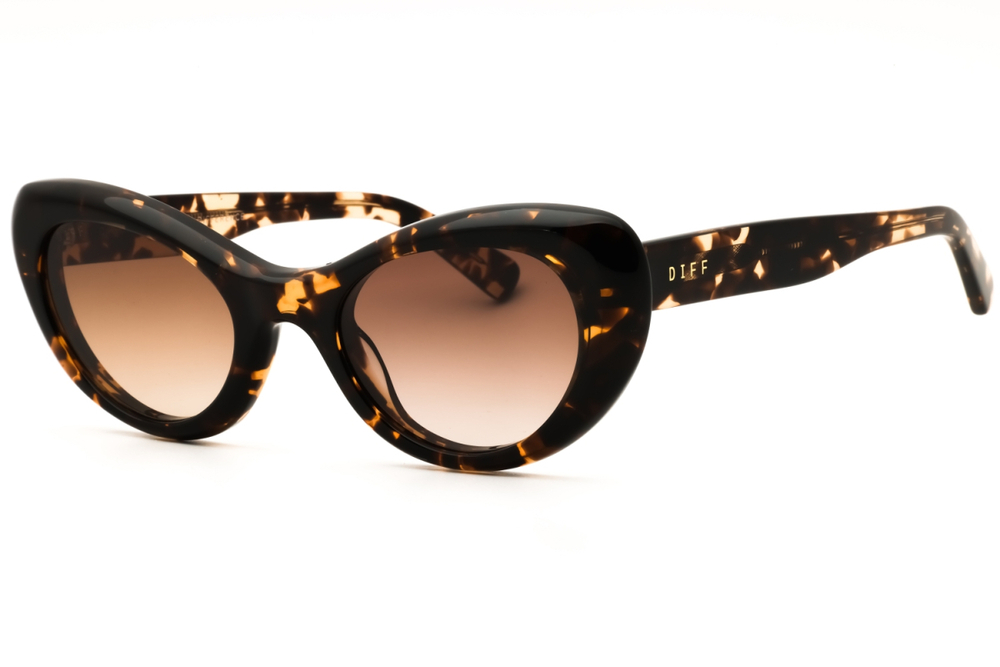 NEW DIFF Eyewear ZARIA DE01-0889-ET Espresso Tortoise Sunglasses Authentic